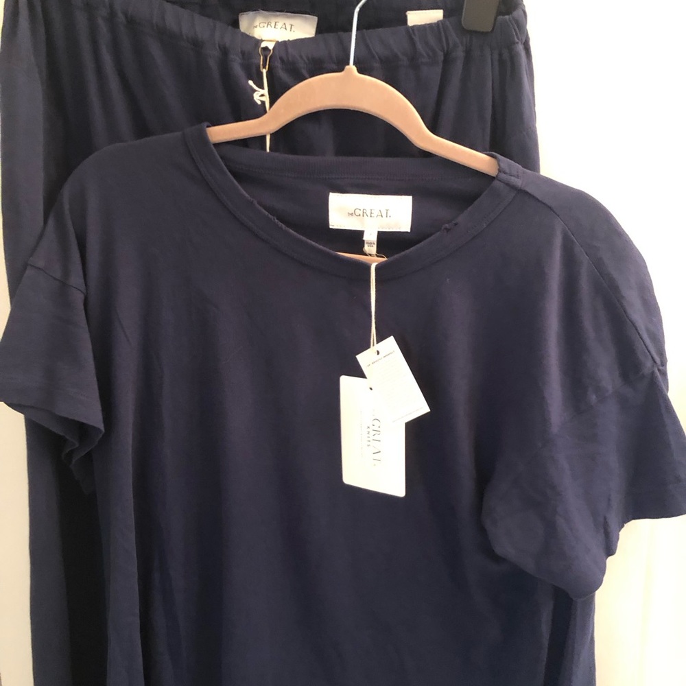 The Great Jersey Lounge/ Sleep set in Navy.